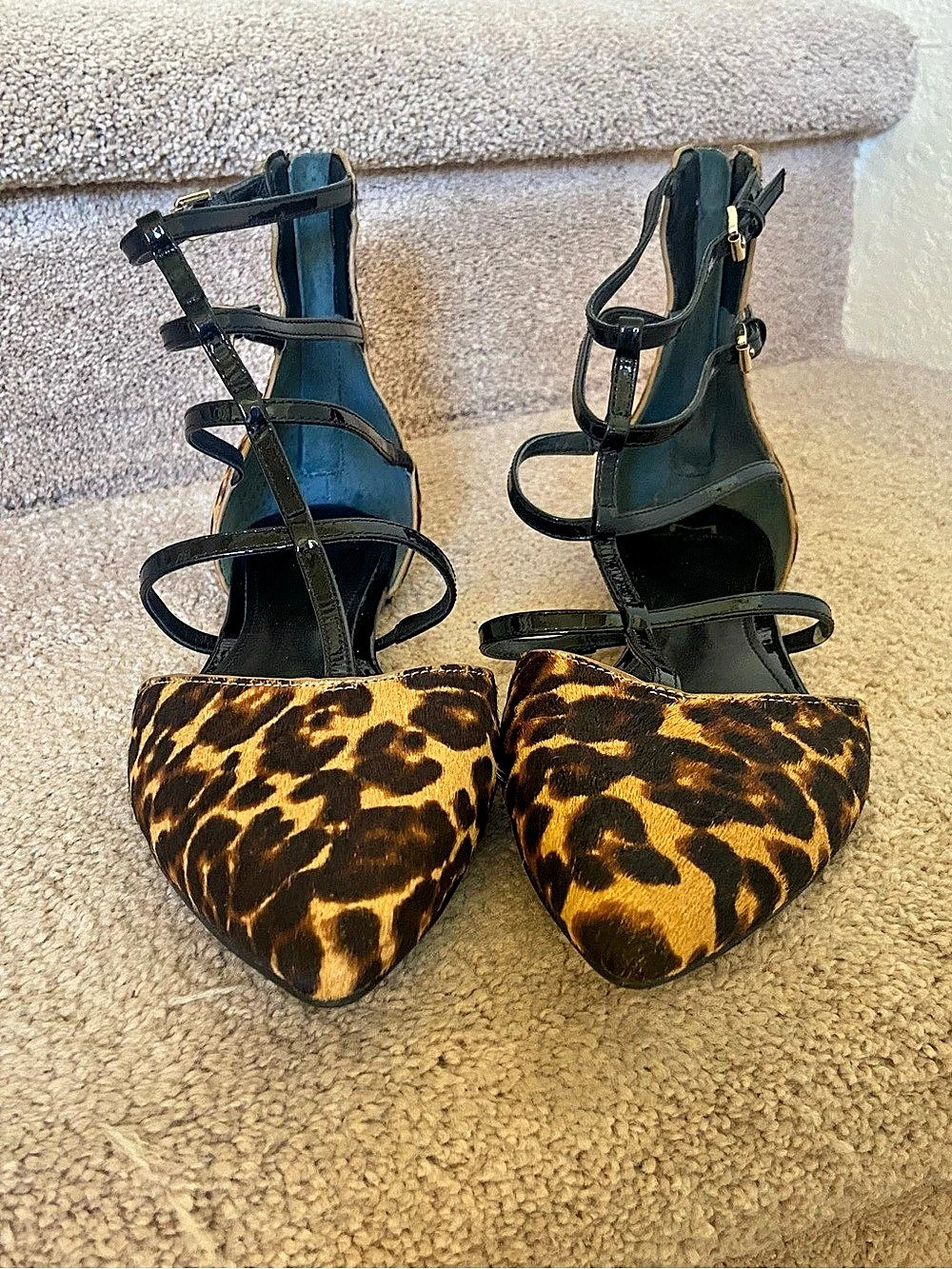 Women's Leopard Print Pointed-Toe Heels